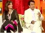 Behroz Sabzwari with wife Safina in Nadia Khan Show