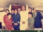 Prime Minister of Pakistan Muhammad Khan Junejo aboard PIA Boeing