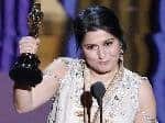 Sharmeen Obaid-Chinoy accepts the Oscar for the Best Documentary