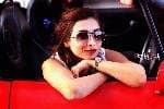 Maira Khan in a car